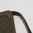 CELINE Macadam Canvas Clutch Bag PVC Leather Brown Auth ti1357-9