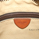 CELINE Macadam Canvas Clutch Bag PVC Leather Brown Auth ti1357-15