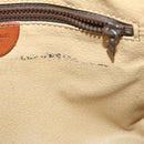 CELINE Macadam Canvas Clutch Bag PVC Leather Brown Auth ti1357-11