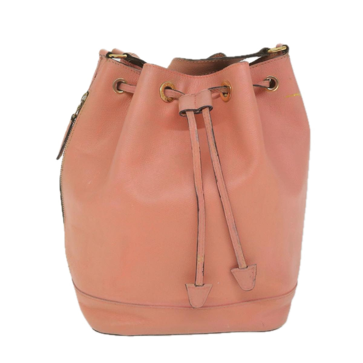 CELINE Shoulder Bag Leather Beige Auth ti1364 - 0