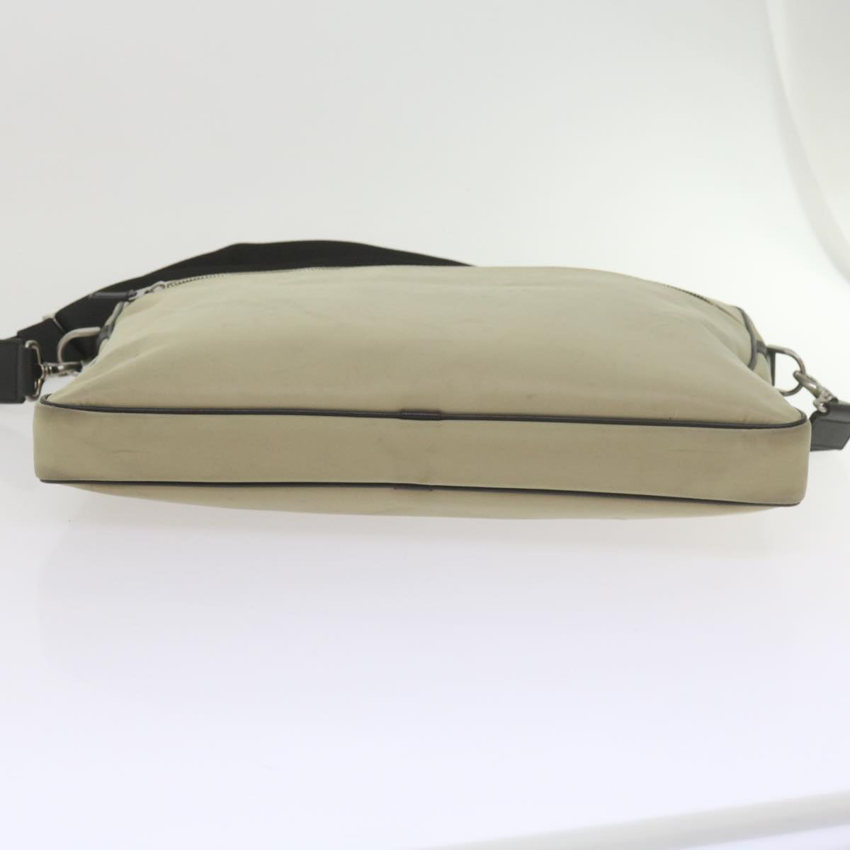 BURBERRY Hand Bag Nylon 2way Beige Auth ti1373