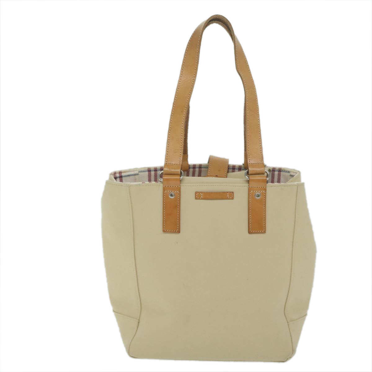 BURBERRY Tote Bag Canvas Beige Auth ti1379 - 0