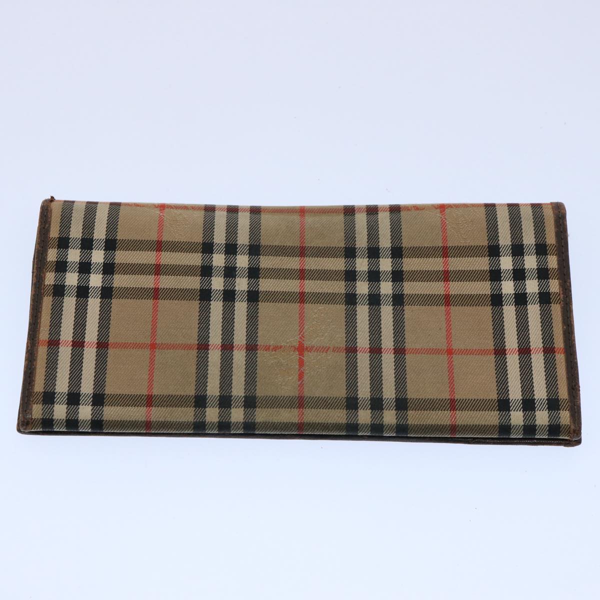 BURBERRY Nova Check Wallet Nylon Leather 7Set Beige Black Brown Auth ti1398