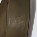 GUCCI Web Sherry Line High Heels Leather 36B Brown Auth ti1401-8