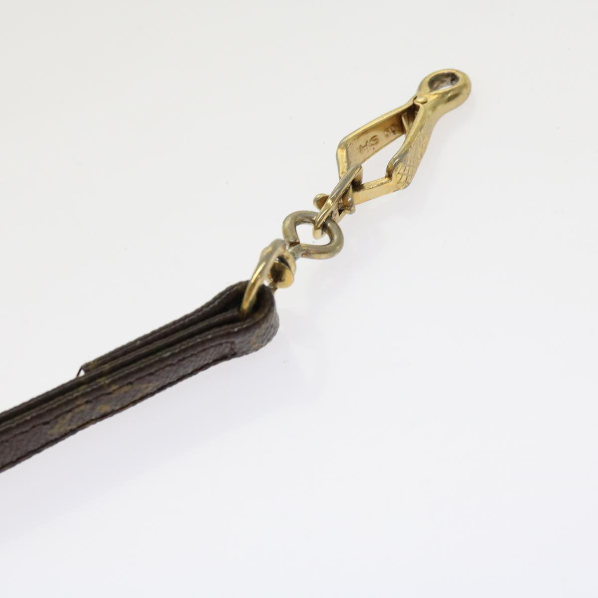 LOUIS VUITTON Monogram Less Baxter MM Dog Leash M58056 LV Auth ti1404