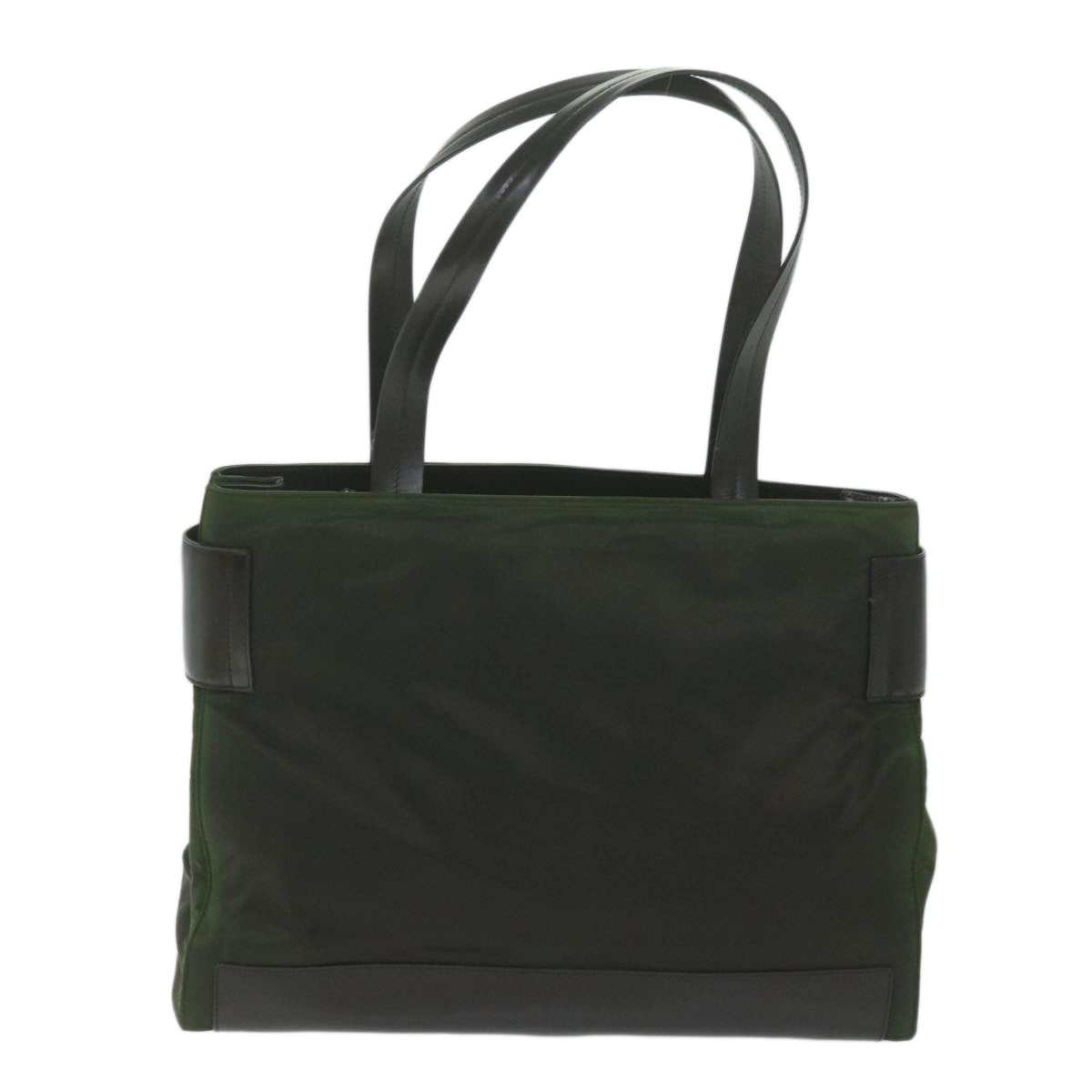 PRADA Tote Bag Nylon Green Auth ti1418 - 0