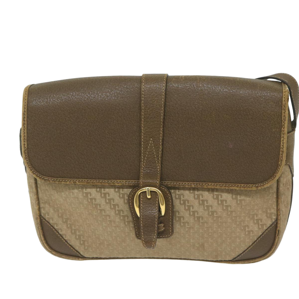 GUCCI Shoulder Bag Canvas Brown Auth ti1456