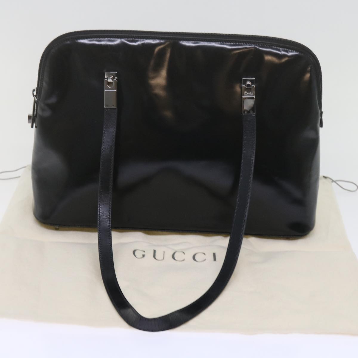 GUCCI Shoulder Bag Leather Black 002 1038 Auth ti1462