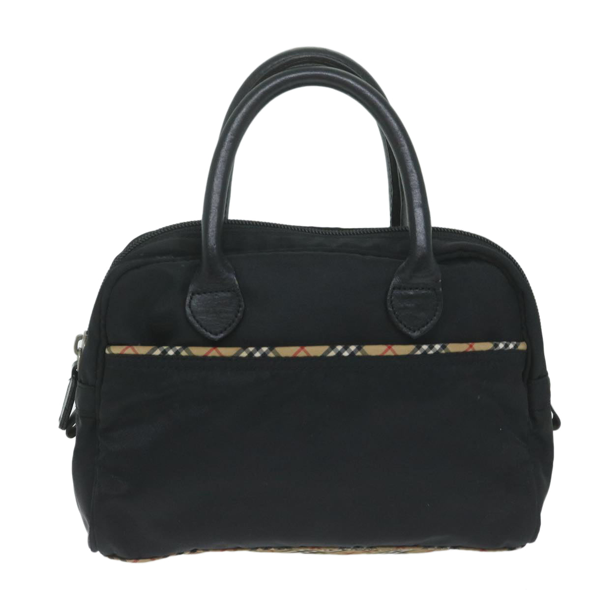 BURBERRY Hand Bag Nylon Black Auth ti1471 - 0