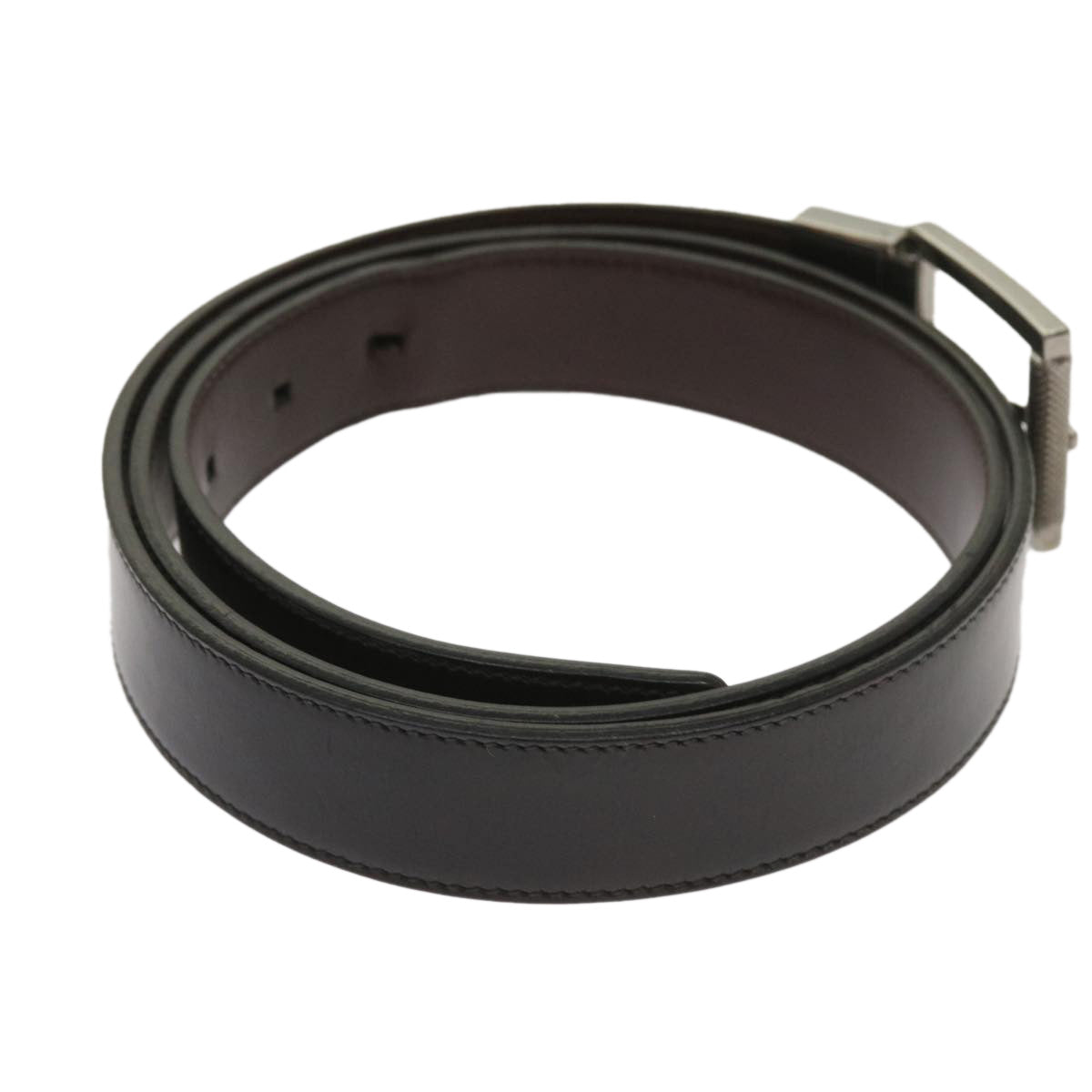 GUCCI Belt Leather 38.6""-40.2"" Black Auth ti1520 - 0