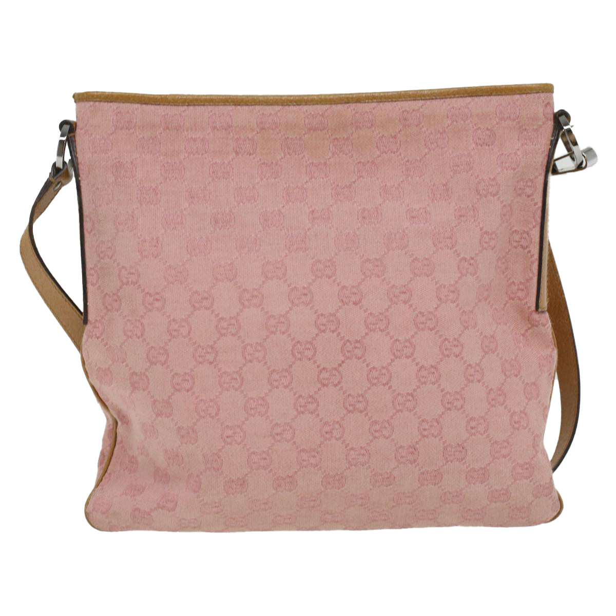 GUCCI GG Canvas Shoulder Bag Pink 113013 1956 Auth ti734 - 0