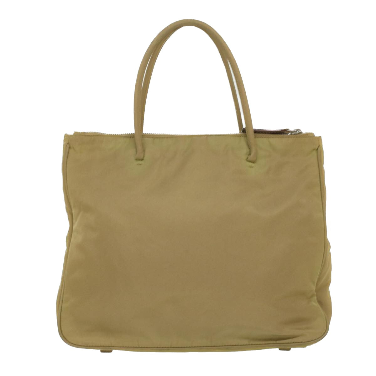 PRADA Hand Bag Nylon Beige Auth ti739 - 0