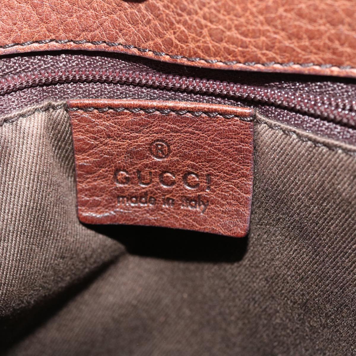 GUCCI GG Canvas Shoulder Bag Brown 101975 Auth ti848