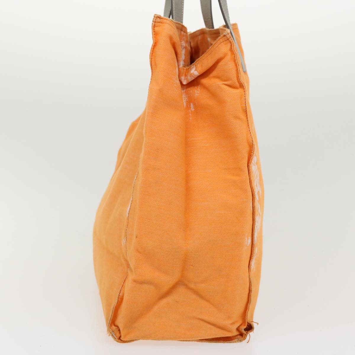 PRADA Tote Bag Canvas Orange Auth ti850