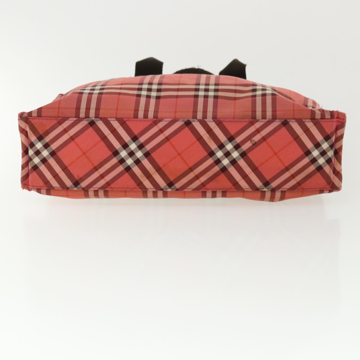 BURBERRY Nova Check Tote Bag Nylon Red Auth ti885