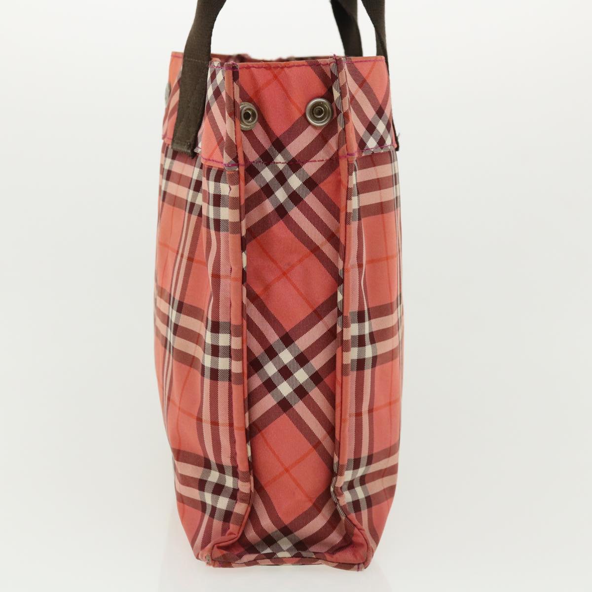 BURBERRY Nova Check Tote Bag Nylon Red Auth ti885