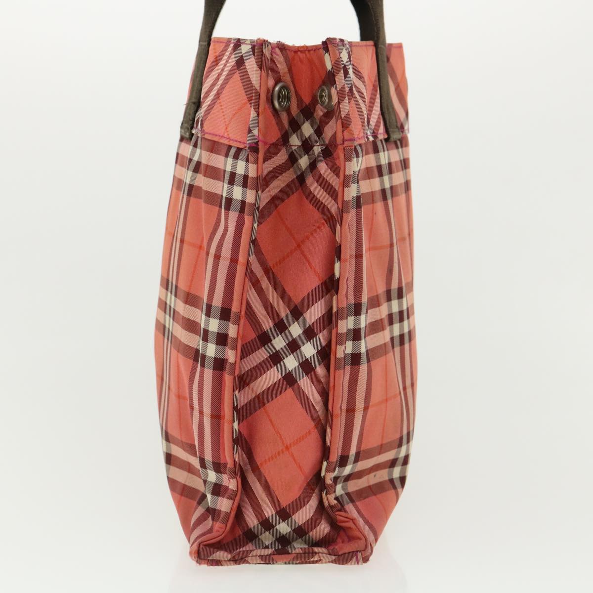 BURBERRY Nova Check Tote Bag Nylon Red Auth ti885