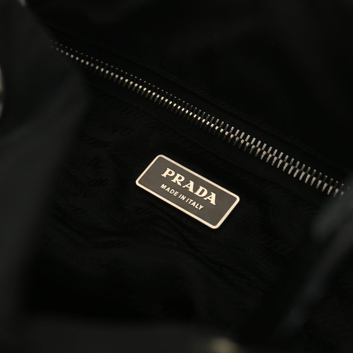PRADA Hand Bag Nylon Black Auth ti919