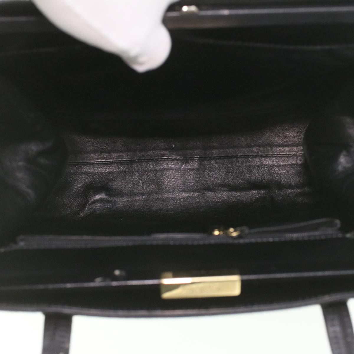 GUCCI Shoulder Bag Unborn Calf SkinLeather Black 002 406 0425 Auth ti932