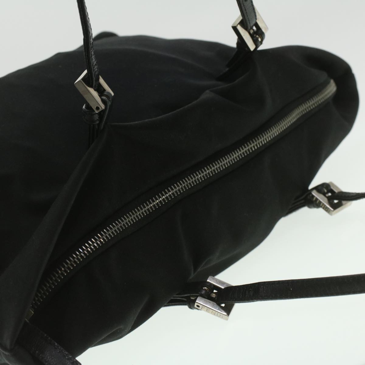 FENDI Hand Bag Nylon Black Auth ti938