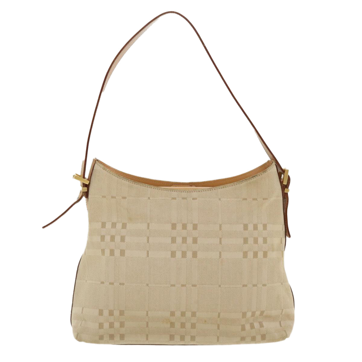 BURBERRY Shoulder Bag Canvas Beige Auth ti948 - 0