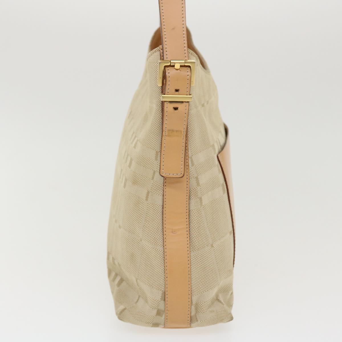 BURBERRY Shoulder Bag Canvas Beige Auth ti948