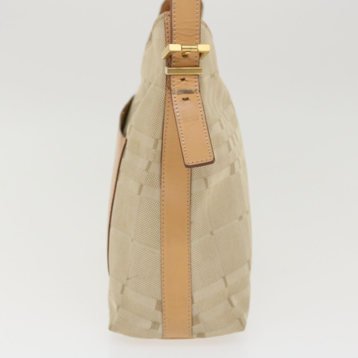 BURBERRY Shoulder Bag Canvas Beige Auth ti948