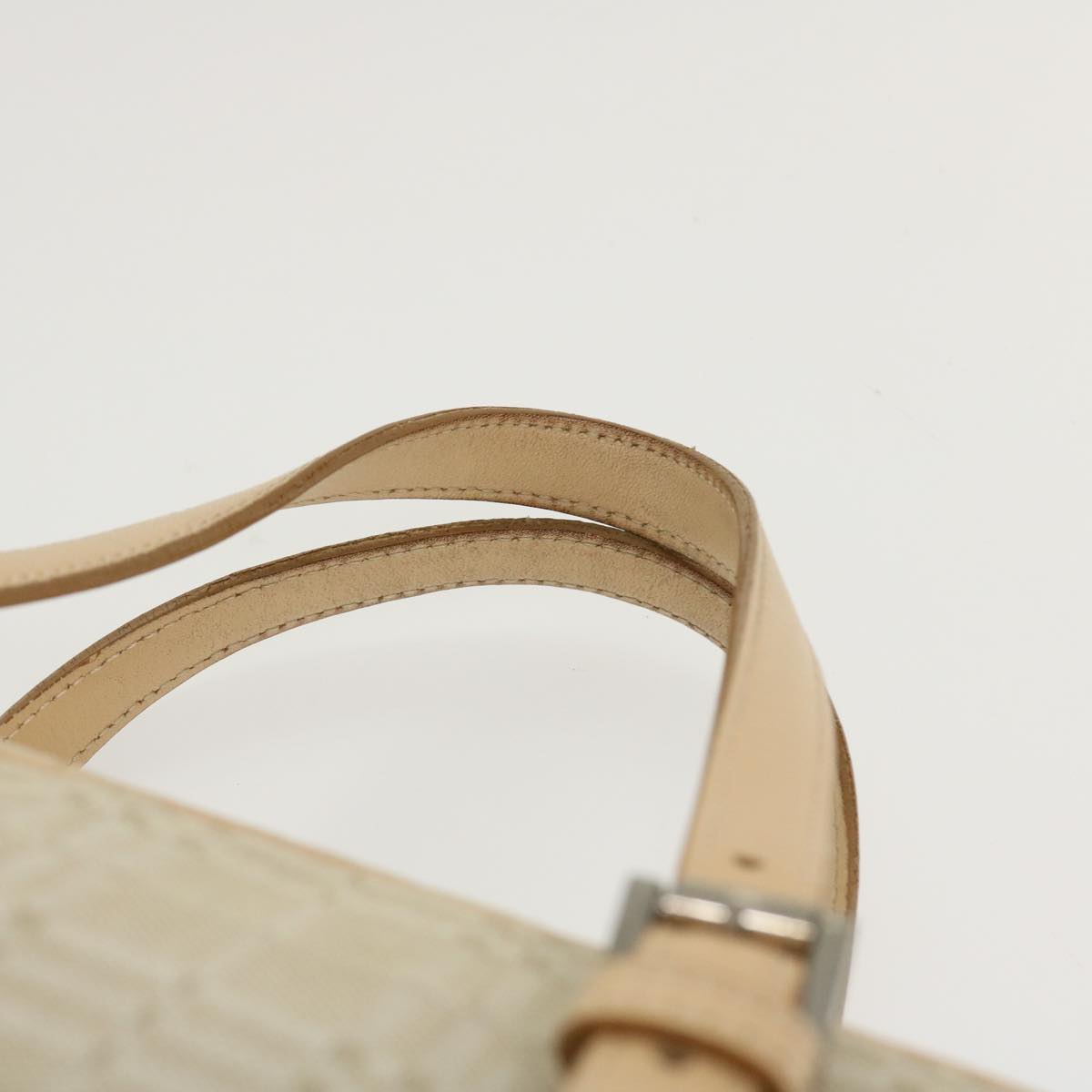 BURBERRY Hand Bag Canvas Beige Auth ti951