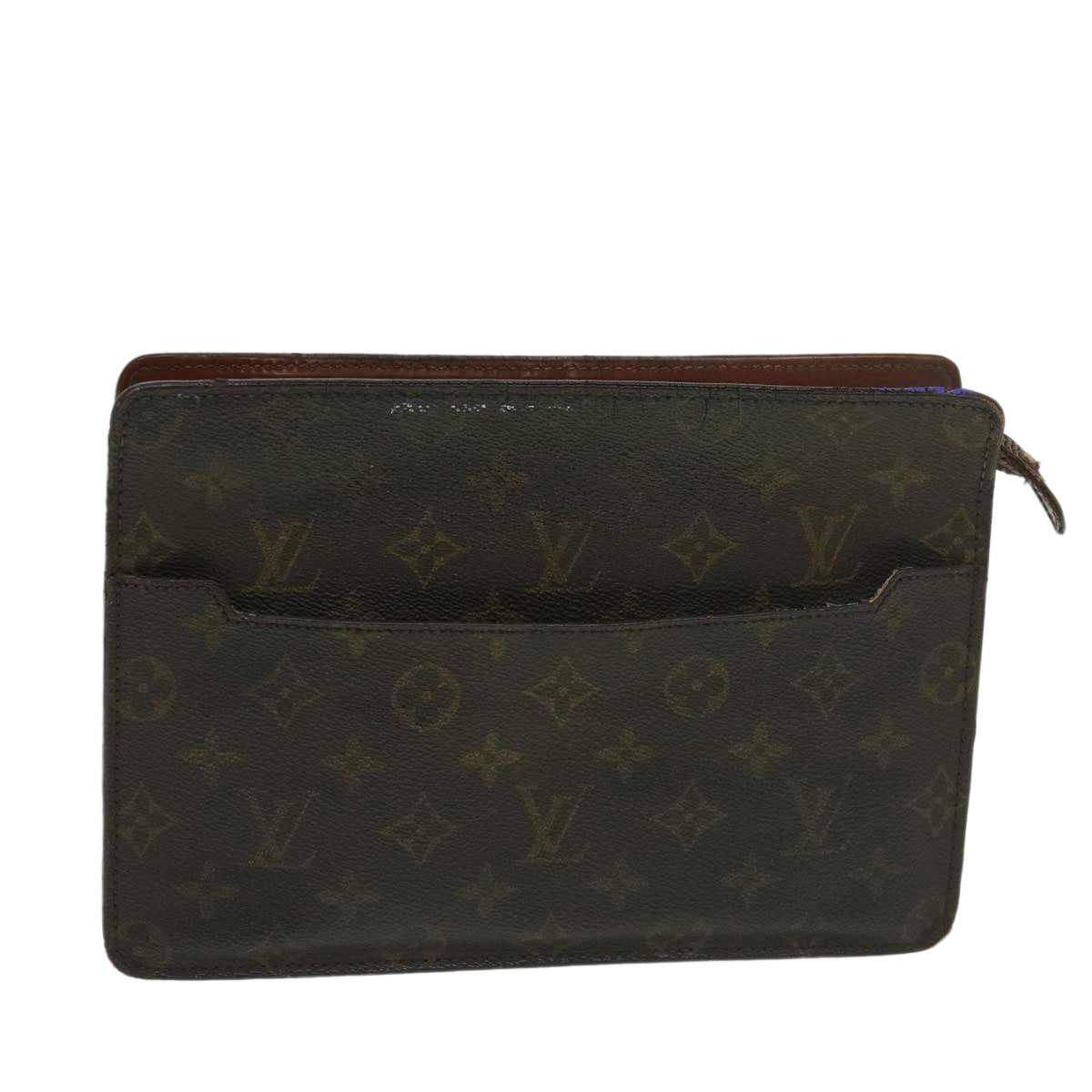 LOUIS VUITTON Monogram Pochette Homme Clutch Bag M51795 LV Auth ti983