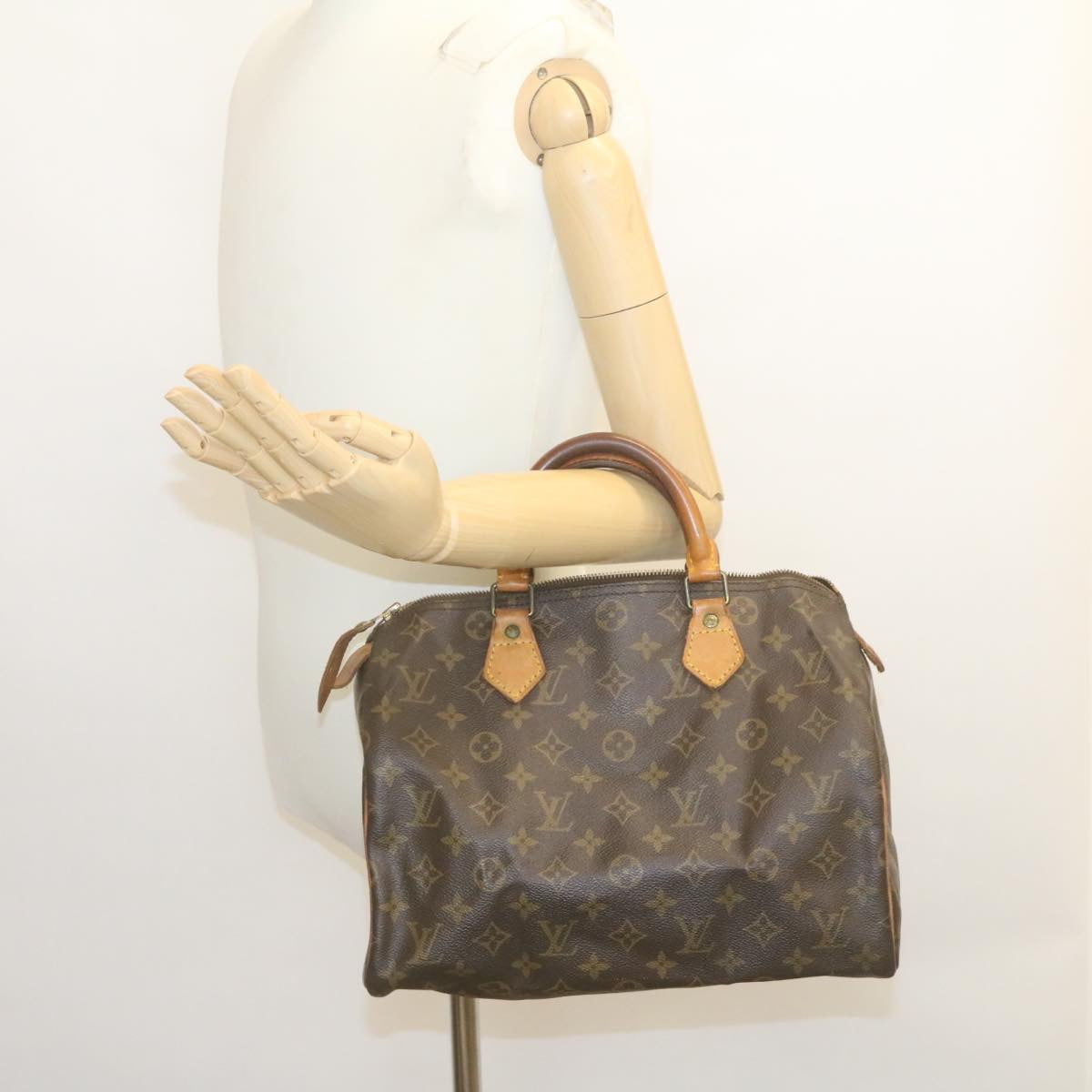 LOUIS VUITTON Monogram Speedy 30 Hand Bag M41526 LV Auth tp089