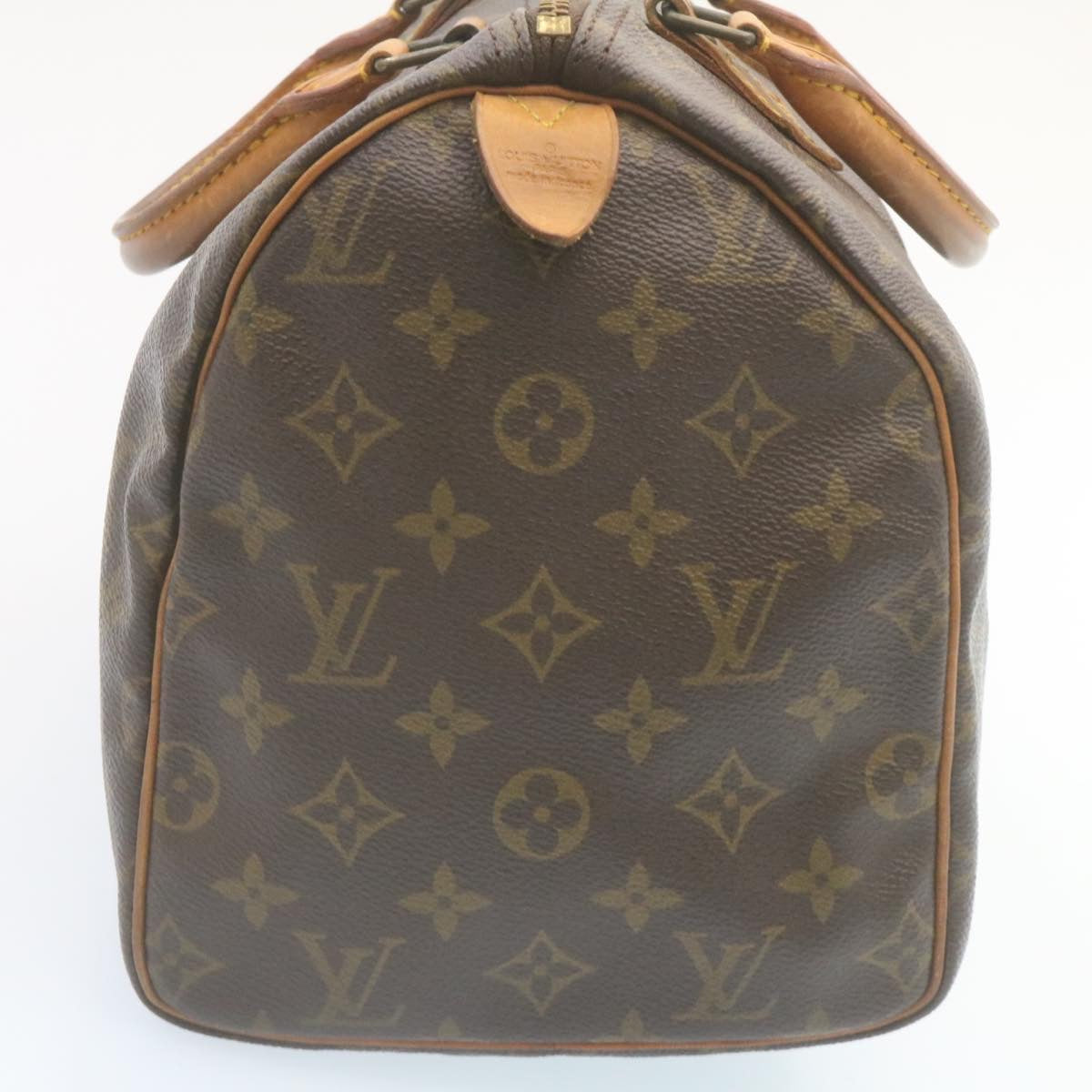 LOUIS VUITTON Monogram Speedy 30 Hand Bag M41526 LV Auth tp089