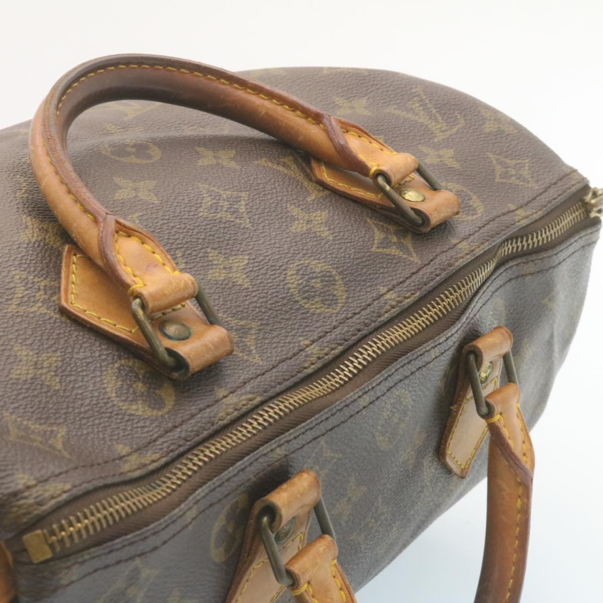 LOUIS VUITTON Monogram Speedy 30 Hand Bag M41526 LV Auth tp089