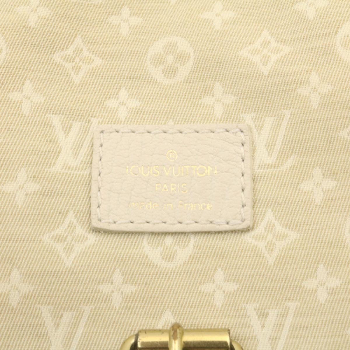 LOUIS VUITTON Monogram Mini Lin Saumur Shoulder Bag Dune M95314 Auth tp159