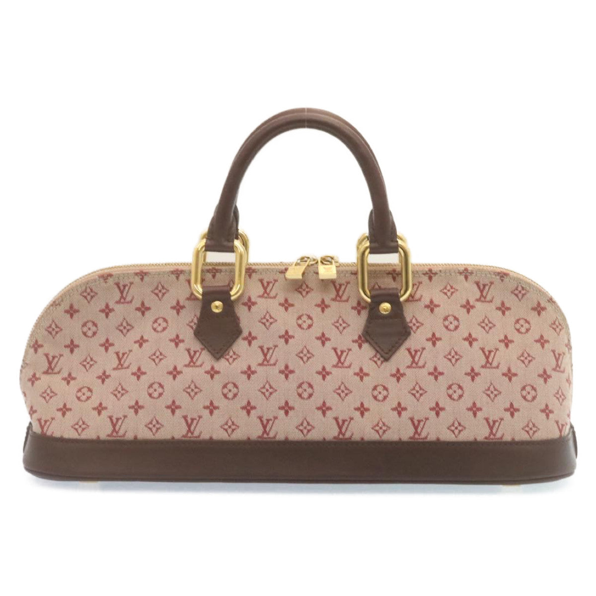 LOUIS VUITTON Monogram Mini Alma Long Hand Bag Red M92207 LV Auth tp208