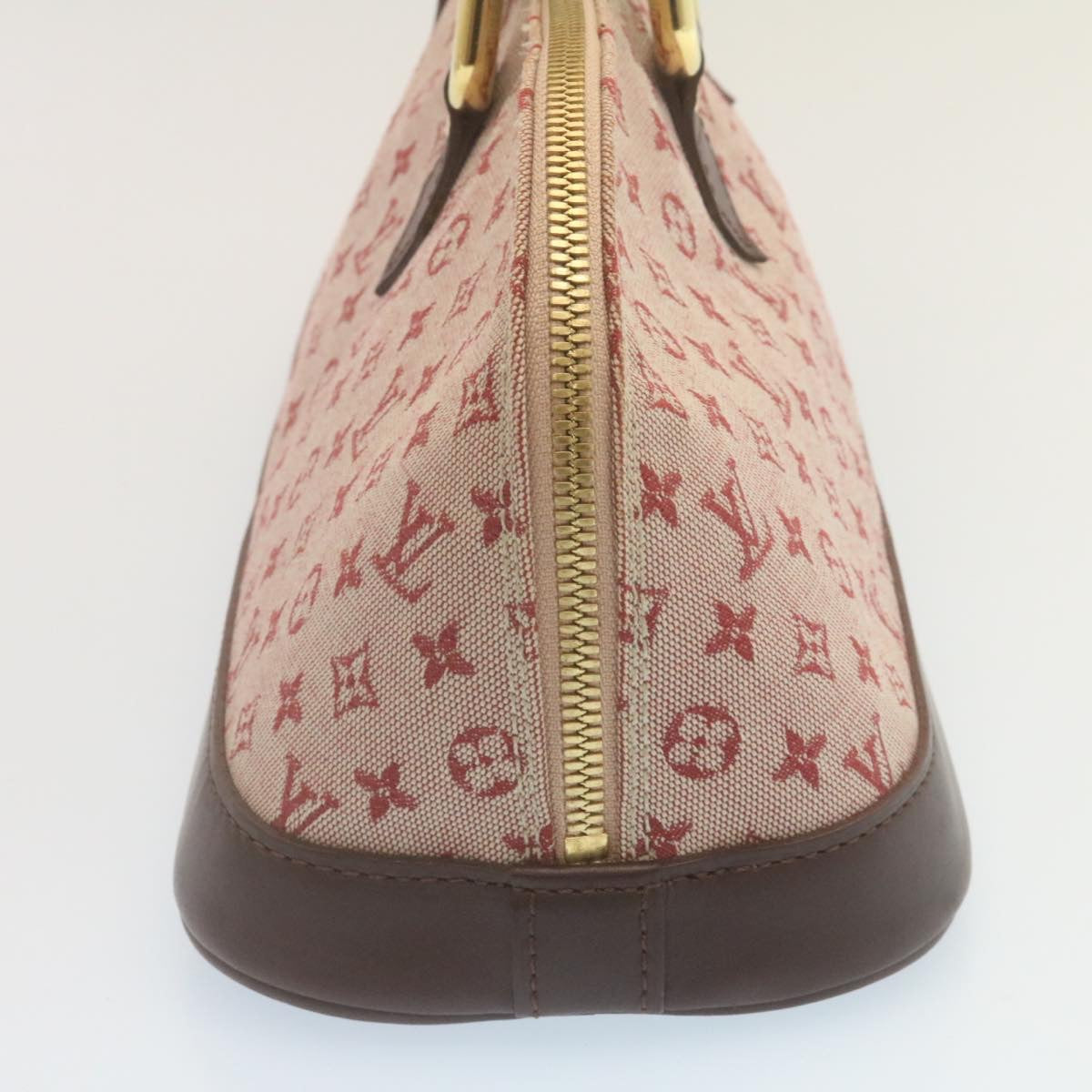 LOUIS VUITTON Monogram Mini Alma Long Hand Bag Red M92207 LV Auth tp208