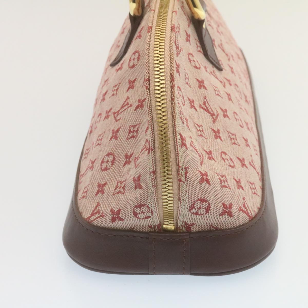 LOUIS VUITTON Monogram Mini Alma Long Hand Bag Red M92207 LV Auth tp208