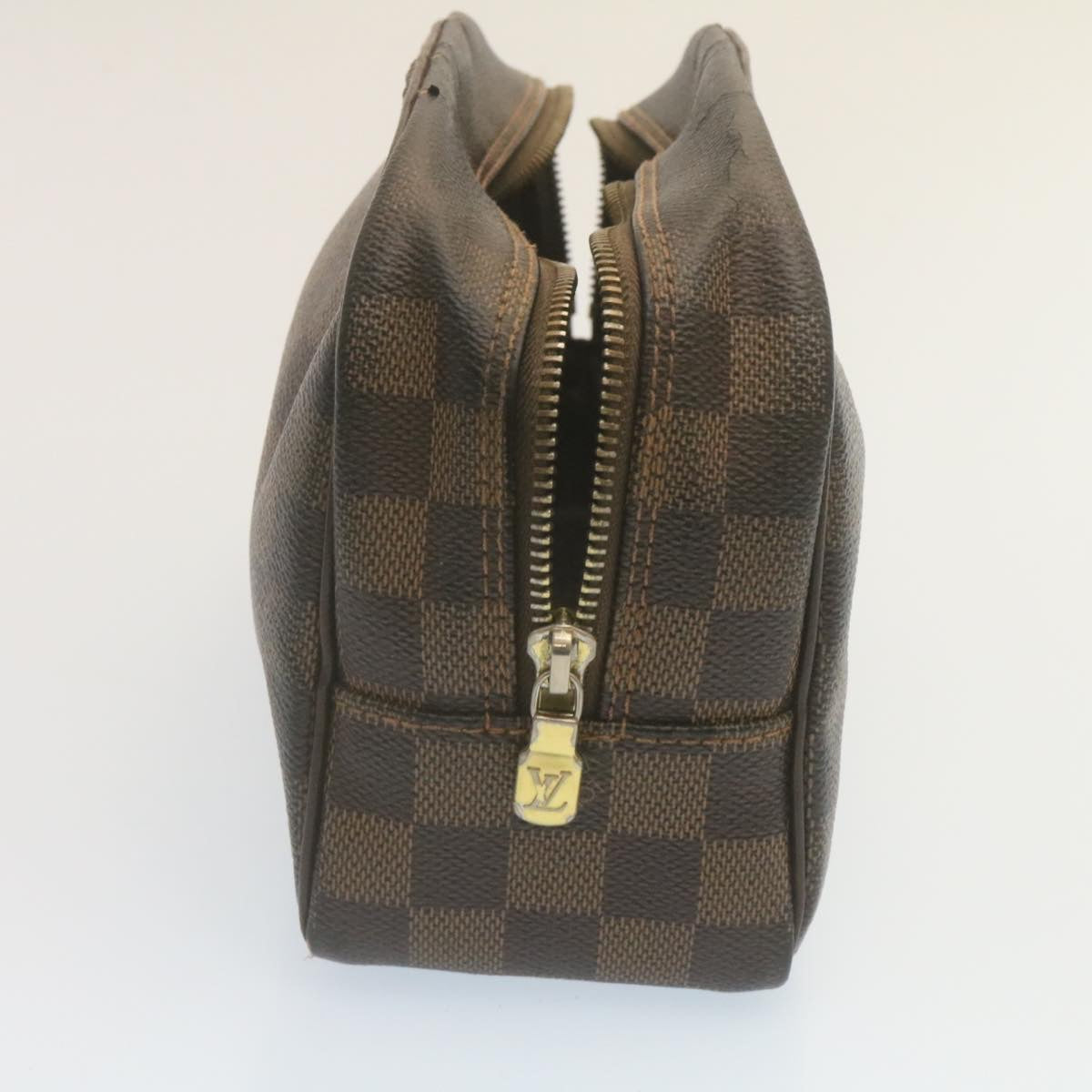 LOUIS VUITTON Damier Ebene Trousse Toilette Clutch Bag N47624 LV Auth tp227