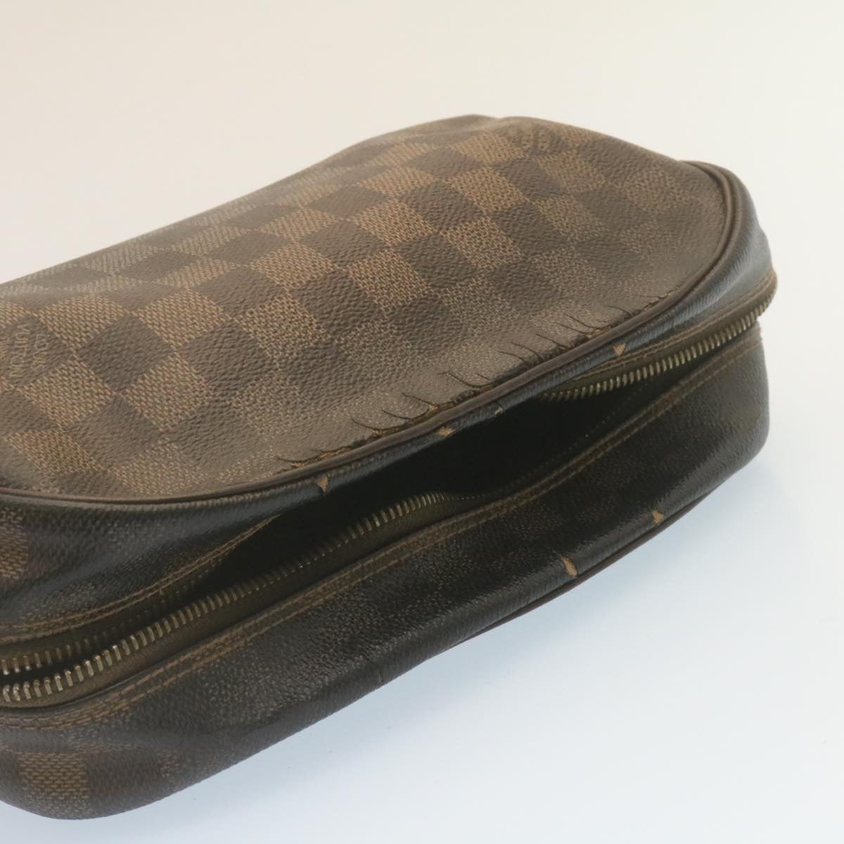 LOUIS VUITTON Damier Ebene Trousse Toilette Clutch Bag N47624 LV Auth tp227