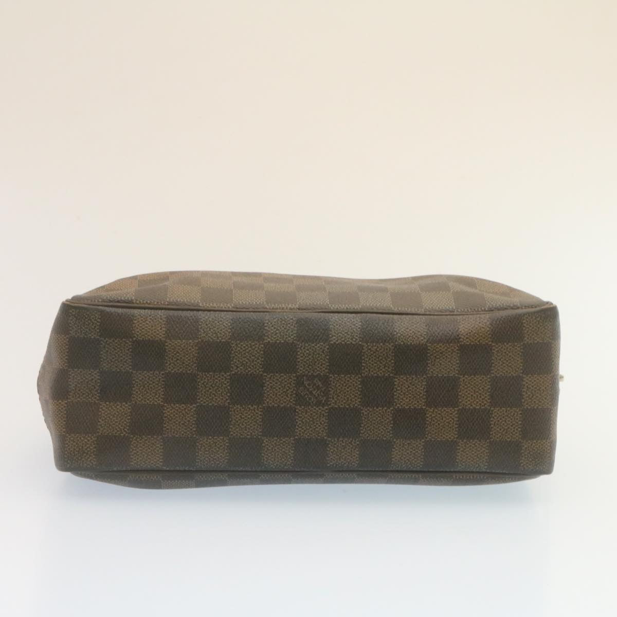 LOUIS VUITTON Damier Ebene Trousse Toilette Clutch Bag N47624 LV Auth tp227