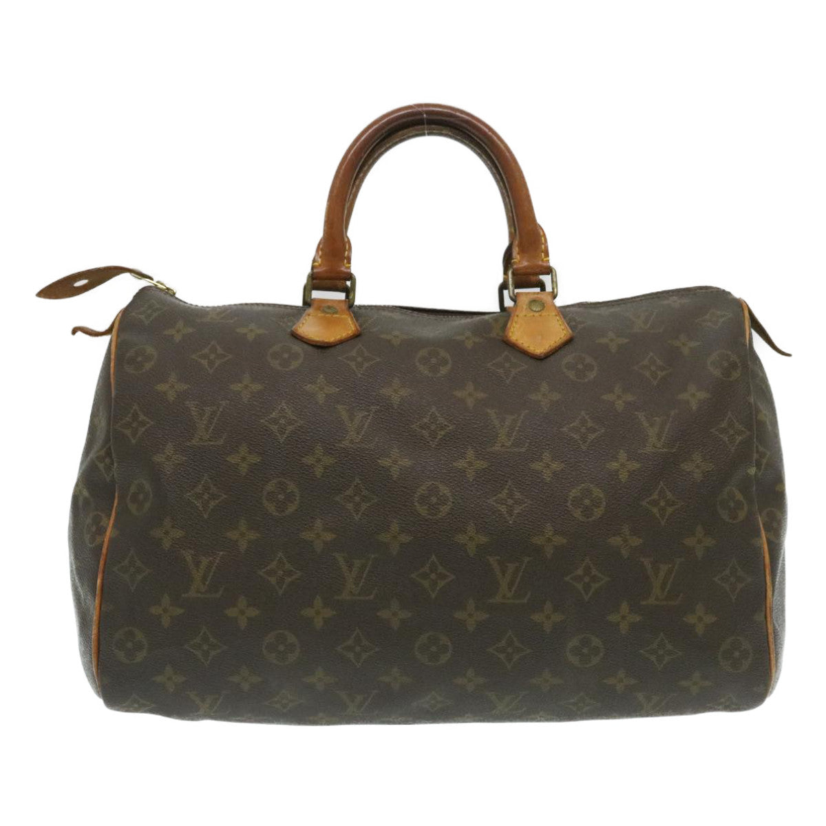 LOUIS VUITTON Monogram Speedy 35 Hand Bag M41524 LV Auth tp232