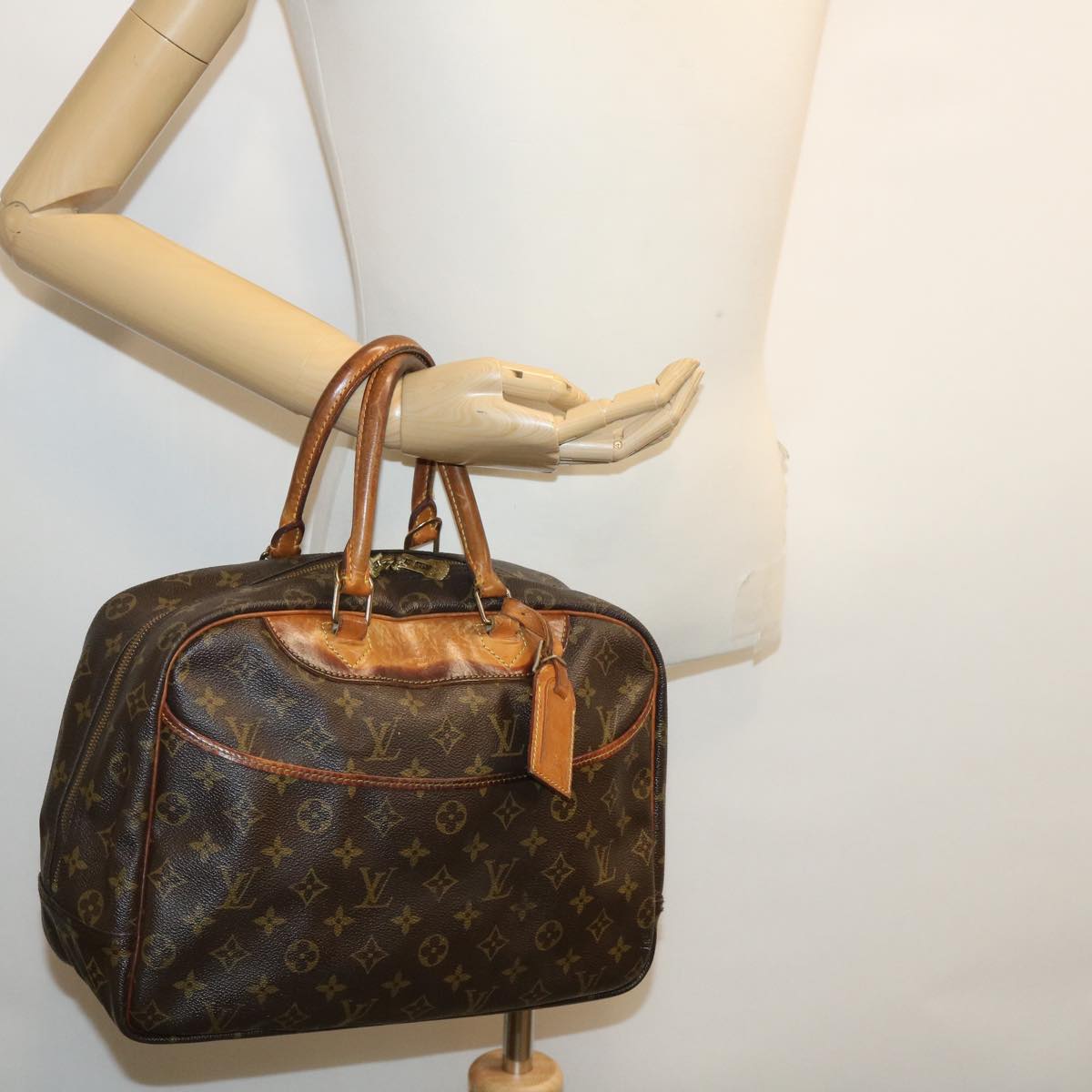 LOUIS VUITTON Monogram Deauville Hand Bag M47270 LV Auth tp259