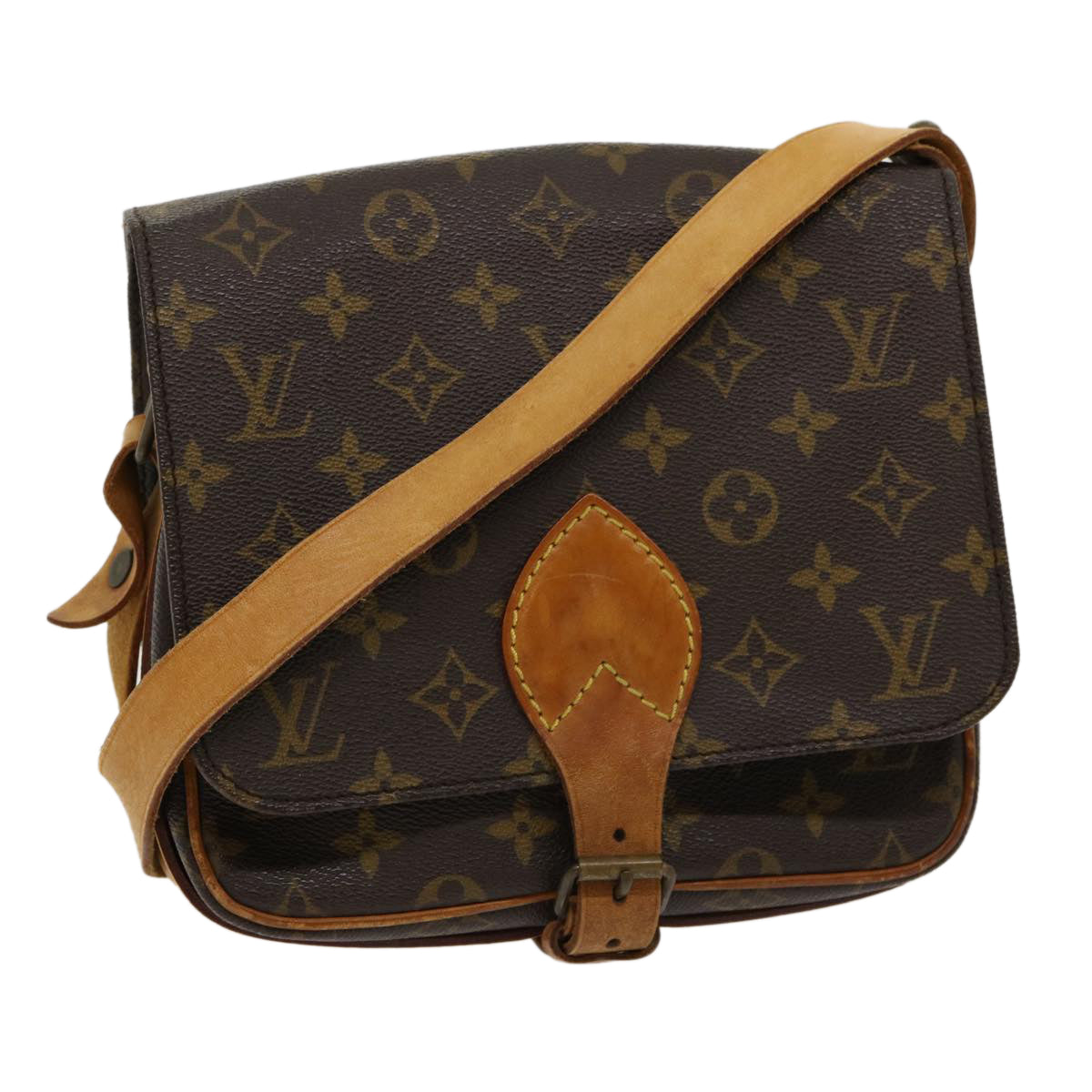 LOUIS VUITTON Monogram Cartouchiere MM Shoulder Bag M51253 LV Auth tp419