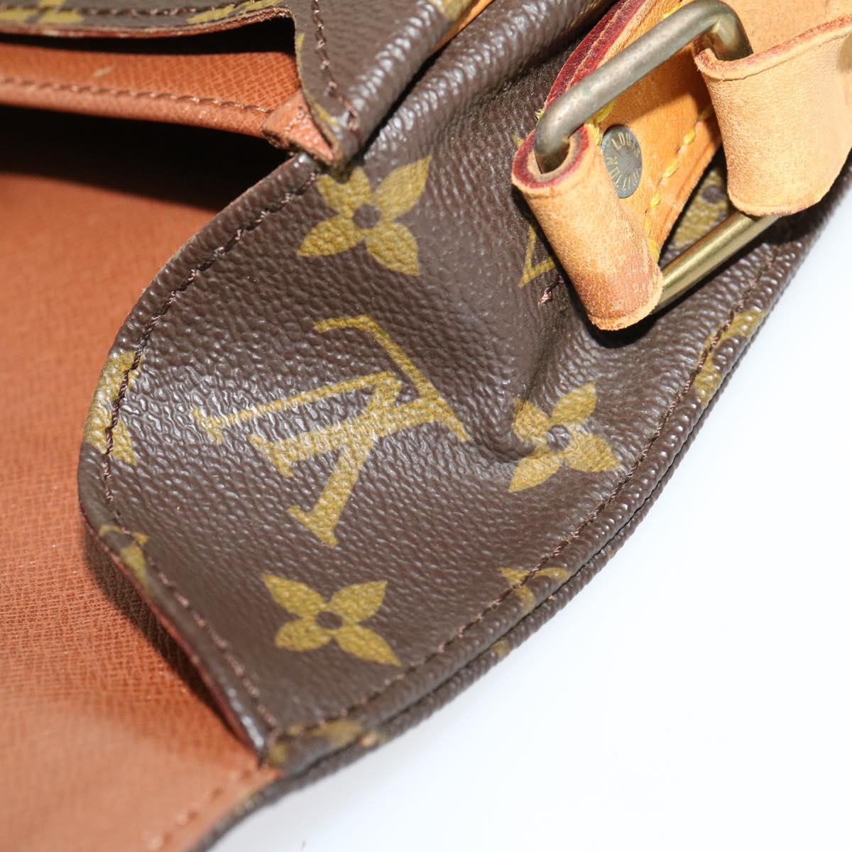 LOUIS VUITTON Monogram Cartouchiere MM Shoulder Bag M51253 LV Auth tp419