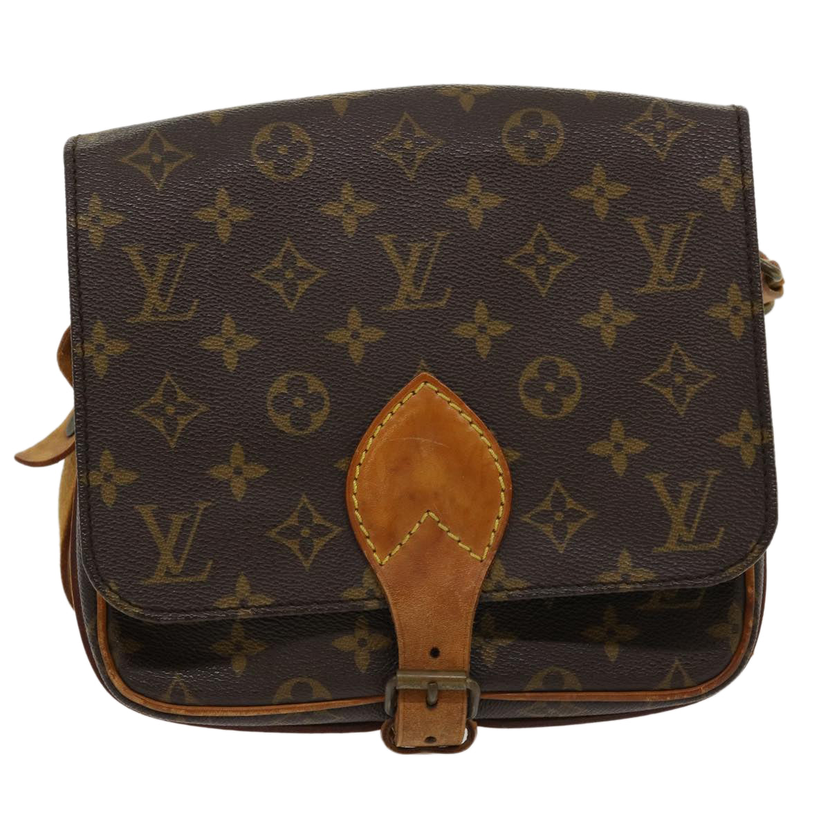 LOUIS VUITTON Monogram Cartouchiere MM Shoulder Bag M51253 LV Auth tp419