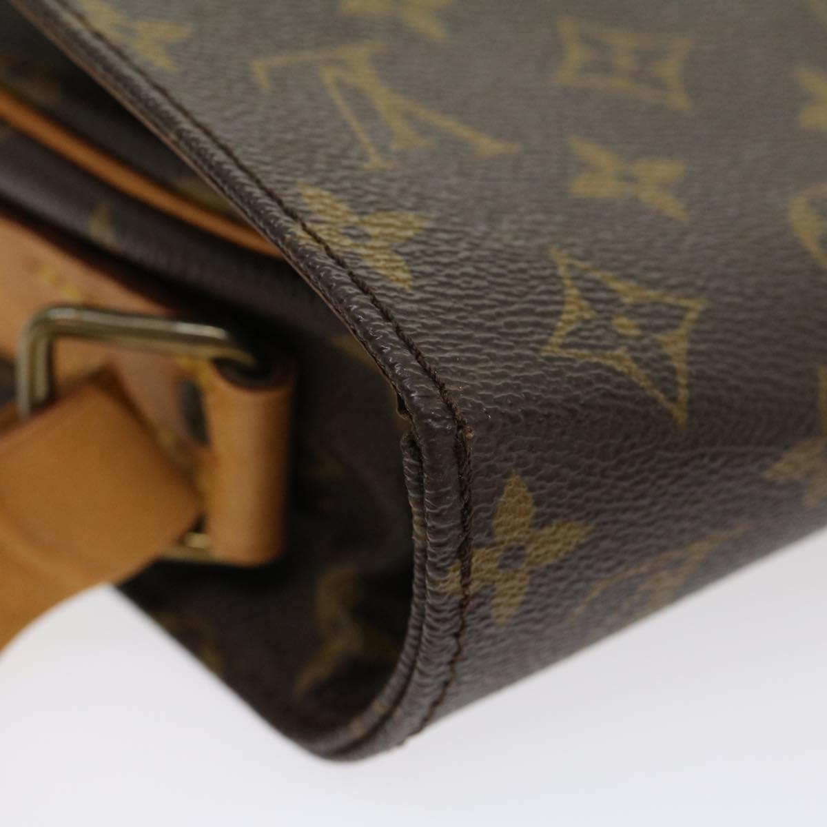 LOUIS VUITTON Monogram Cartouchiere MM Shoulder Bag M51253 LV Auth tp419