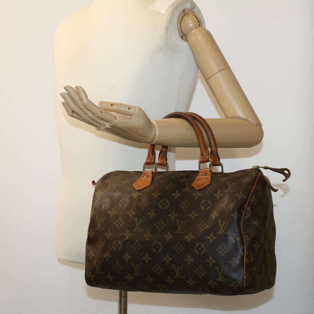 LOUIS VUITTON Monogram Speedy 30 Hand Bag M41526 LV Auth tp457