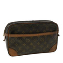 LOUIS VUITTON Monogram Compiegne 28 Clutch Bag M51845 LV Auth tp463-1