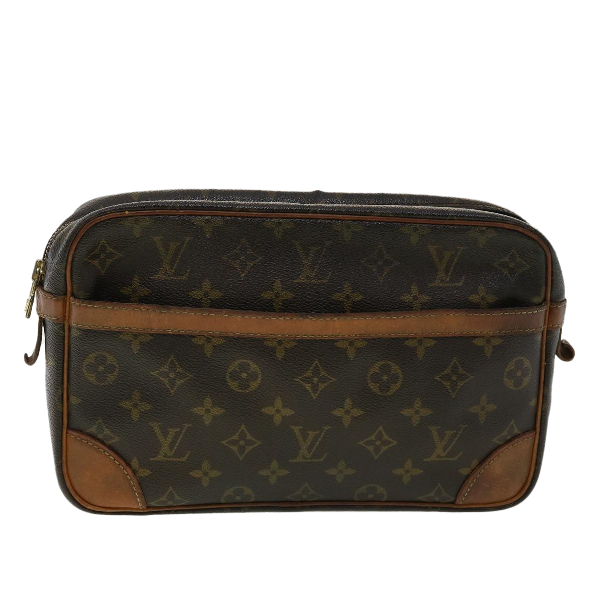 LOUIS VUITTON Monogram Compiegne 28 Clutch Bag M51845 LV Auth tp463