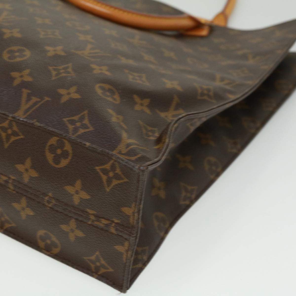 LOUIS VUITTON Monogram Sac Plat Hand Bag M51140 LV Auth tp475