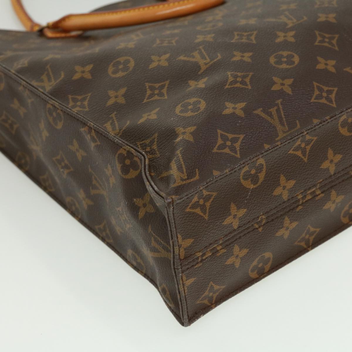 LOUIS VUITTON Monogram Sac Plat Hand Bag M51140 LV Auth tp475